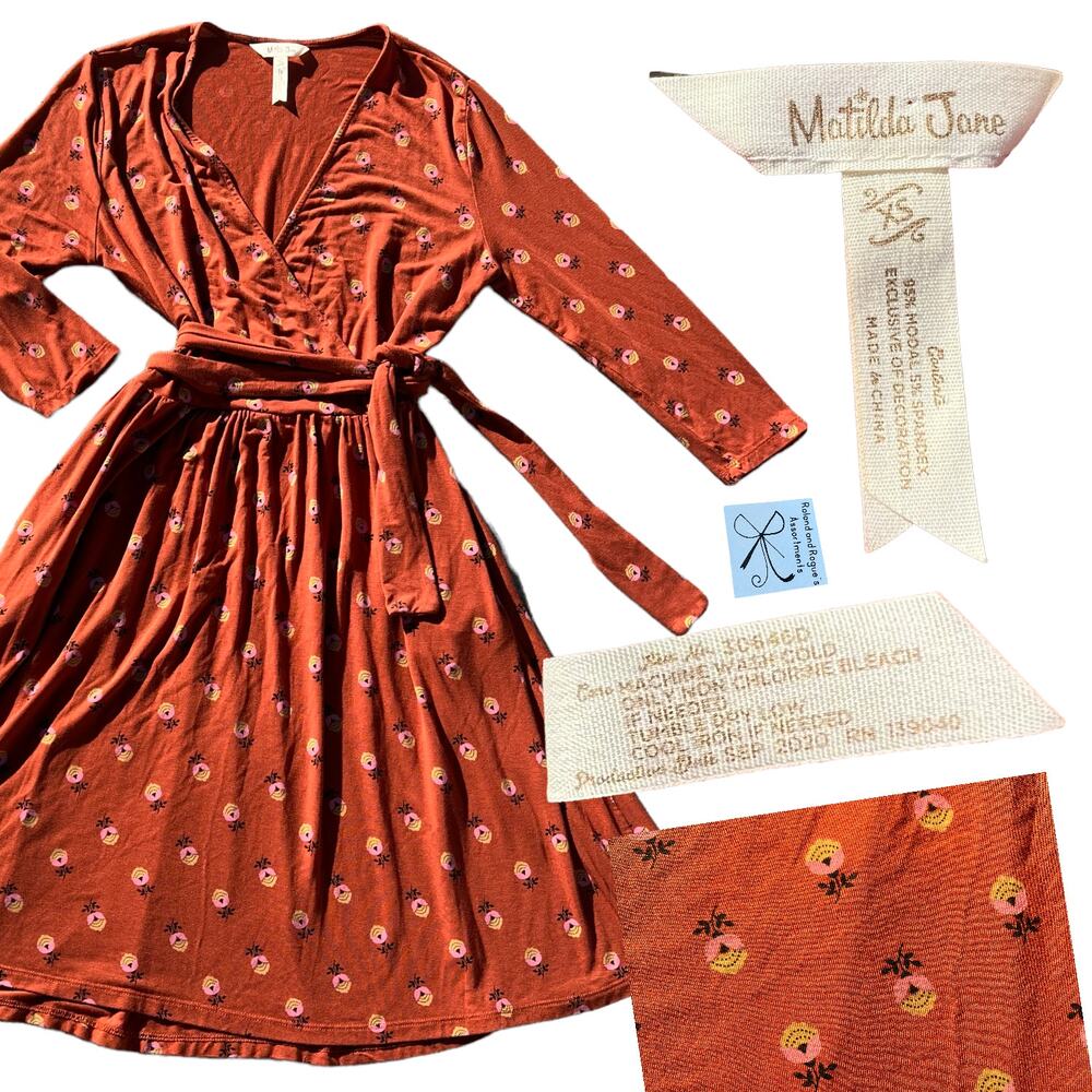 Matilda Jane 30646D Isn't it Lovely Faux Wrap Dress Sz XS